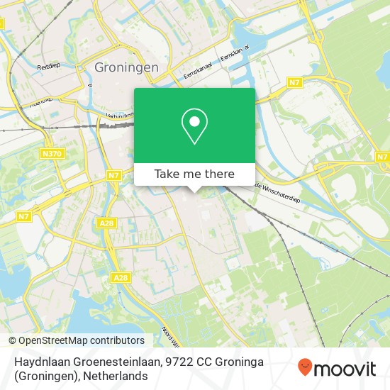 Haydnlaan Groenesteinlaan, 9722 CC Groninga (Groningen) Karte