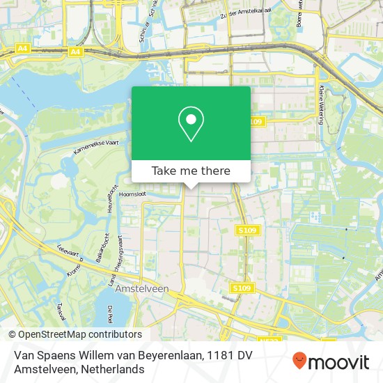 Van Spaens Willem van Beyerenlaan, 1181 DV Amstelveen map