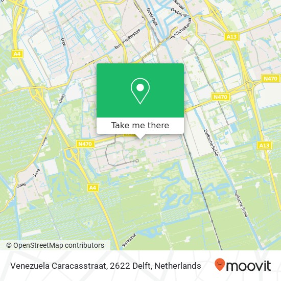 Venezuela Caracasstraat, 2622 Delft map