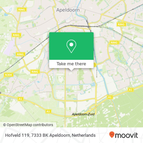 Hofveld 119, 7333 BK Apeldoorn Karte