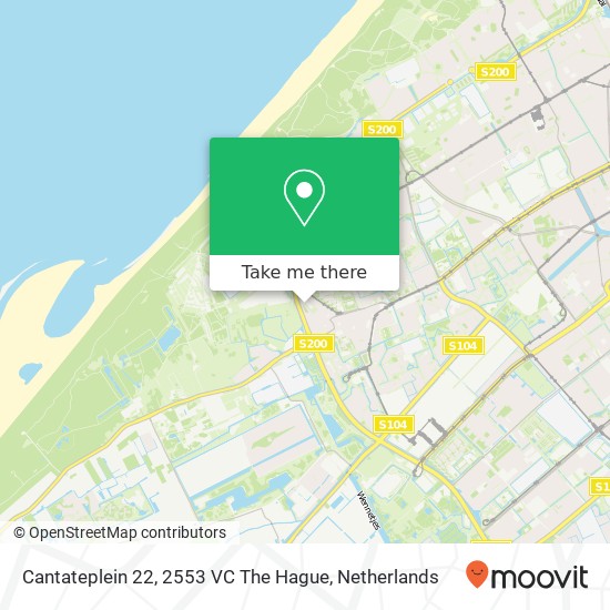 Cantateplein 22, 2553 VC The Hague map