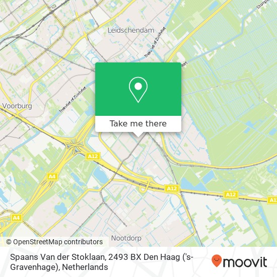 Spaans Van der Stoklaan, 2493 BX Den Haag ('s-Gravenhage) Karte