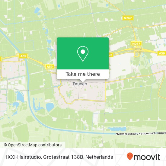 IXXI-Hairstudio, Grotestraat 138B map