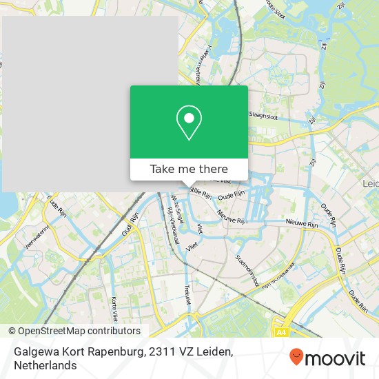 Galgewa Kort Rapenburg, 2311 VZ Leiden map