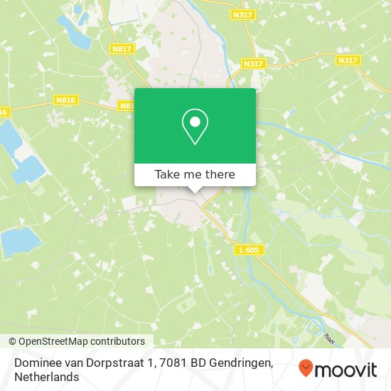 Dominee van Dorpstraat 1, 7081 BD Gendringen map