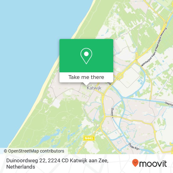 Duinoordweg 22, 2224 CD Katwijk aan Zee map