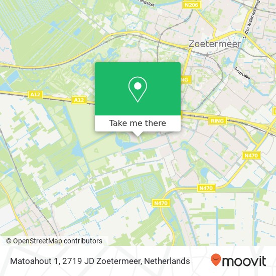 Matoahout 1, 2719 JD Zoetermeer map