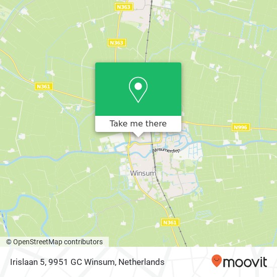 Irislaan 5, 9951 GC Winsum map