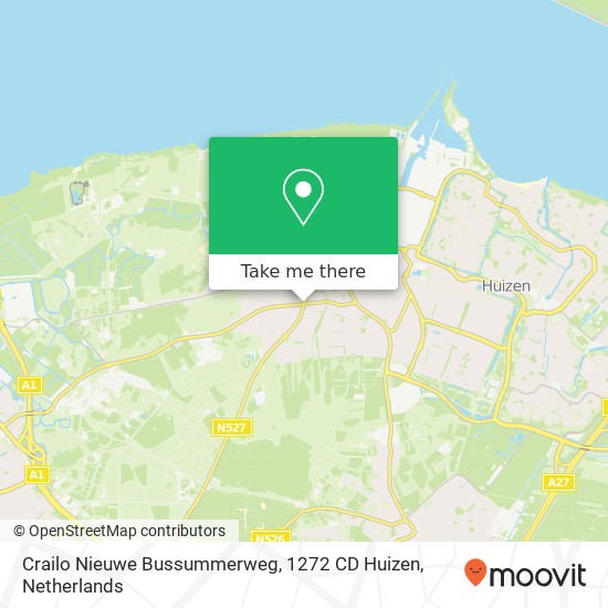 Crailo Nieuwe Bussummerweg, 1272 CD Huizen map
