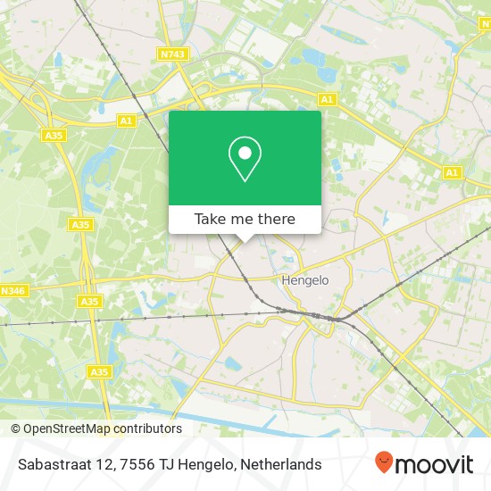 Sabastraat 12, 7556 TJ Hengelo map