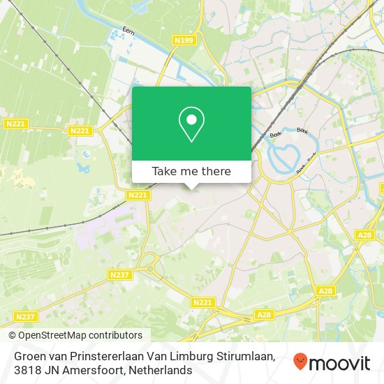 Groen van Prinstererlaan Van Limburg Stirumlaan, 3818 JN Amersfoort map