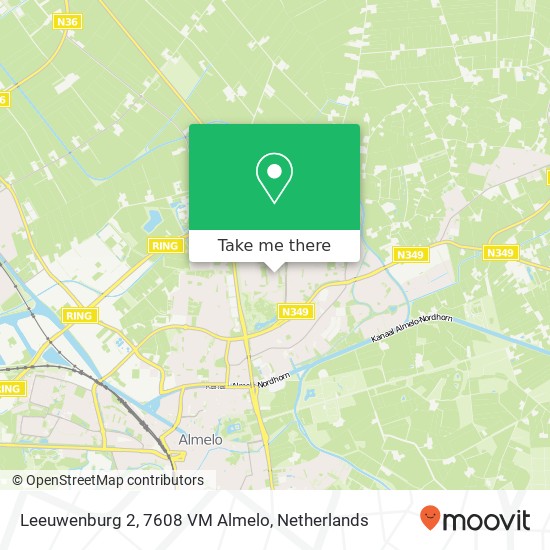 Leeuwenburg 2, 7608 VM Almelo map