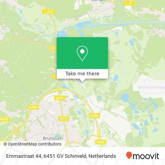 Emmastraat 44, 6451 GV Schinveld Karte