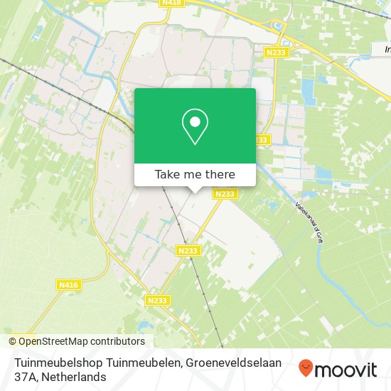 Tuinmeubelshop Tuinmeubelen, Groeneveldselaan 37A map
