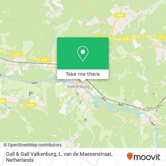 Gall & Gall Valkenburg, L. van de Maesenstraat map