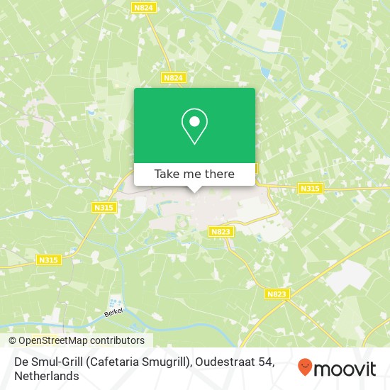 De Smul-Grill (Cafetaria Smugrill), Oudestraat 54 map