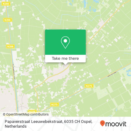 Papaverstraat Leeuwebekstraat, 6035 CH Ospel map