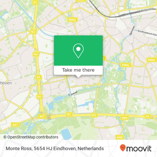 Monte Ross, 5654 HJ Eindhoven Karte