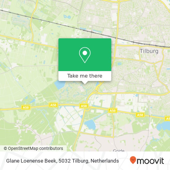 Glane Loenense Beek, 5032 Tilburg Karte