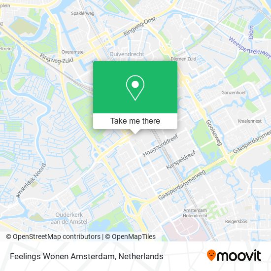Feelings Wonen Amsterdam Karte