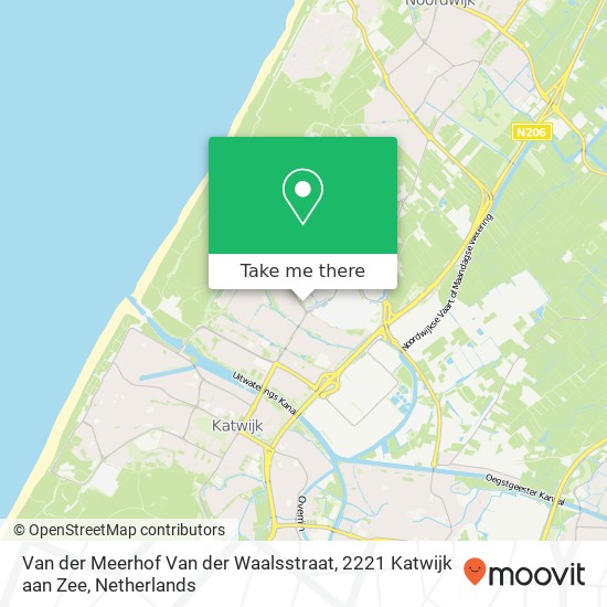 Van der Meerhof Van der Waalsstraat, 2221 Katwijk aan Zee map