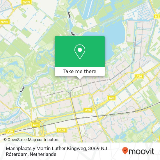 Mannplaats y Martin Luther Kingweg, 3069 NJ Róterdam map