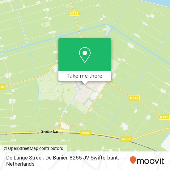 De Lange Streek De Banier, 8255 JV Swifterbant map
