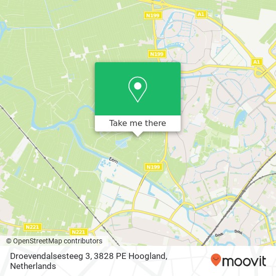 Droevendalsesteeg 3, 3828 PE Hoogland map