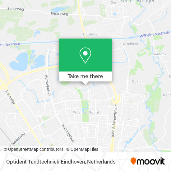 Optident Tandtechniek Eindhoven map