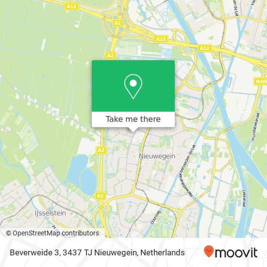 Beverweide 3, 3437 TJ Nieuwegein Karte