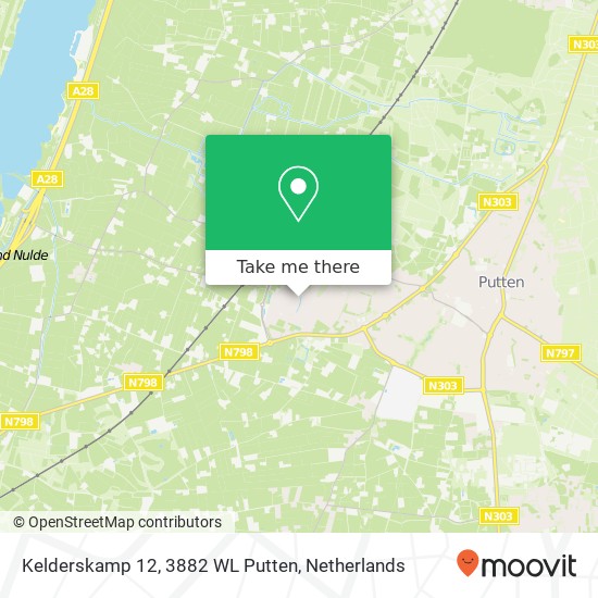 Kelderskamp 12, 3882 WL Putten Karte