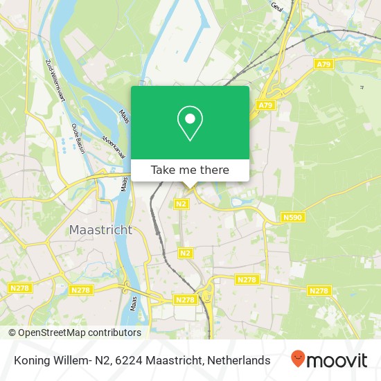 Koning Willem- N2, 6224 Maastricht map