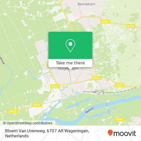 Bloem Van Uvenweg, 6707 AR Wageningen Karte