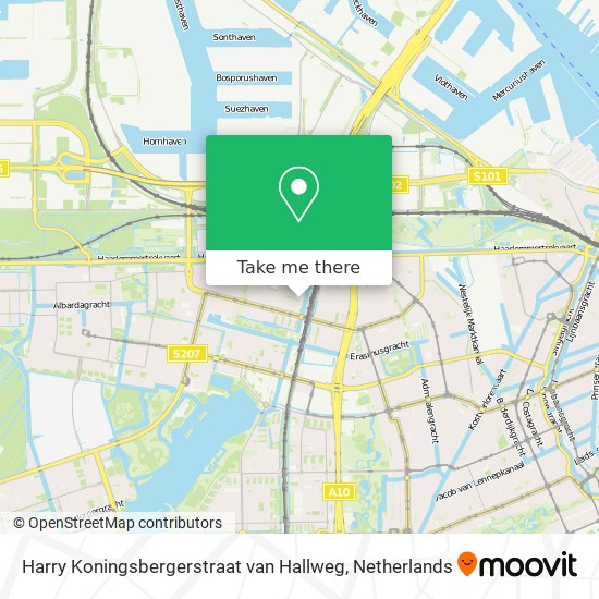 Harry Koningsbergerstraat van Hallweg map