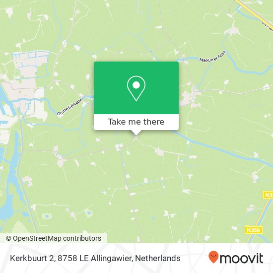 Kerkbuurt 2, 8758 LE Allingawier map