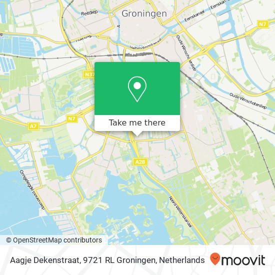 Aagje Dekenstraat, 9721 RL Groningen Karte
