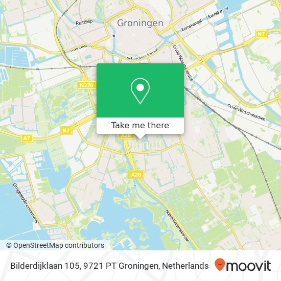 Bilderdijklaan 105, 9721 PT Groningen map