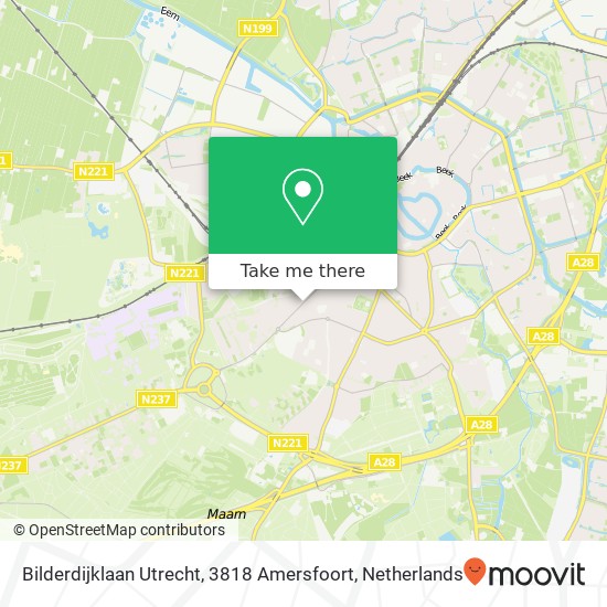 Bilderdijklaan Utrecht, 3818 Amersfoort map
