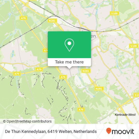 De Thun Kennedylaan, 6419 Welten map