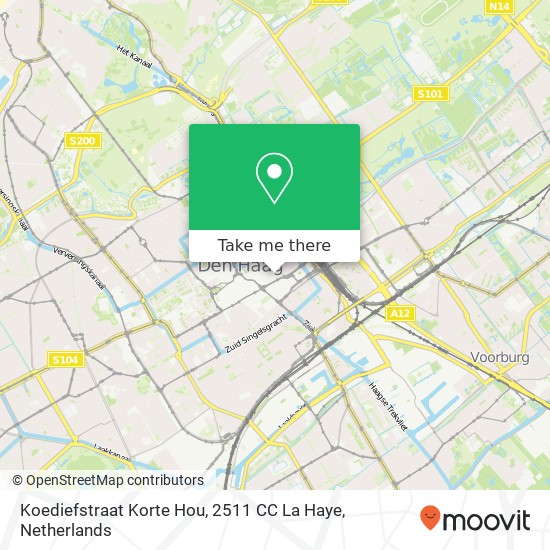 Koediefstraat Korte Hou, 2511 CC La Haye map