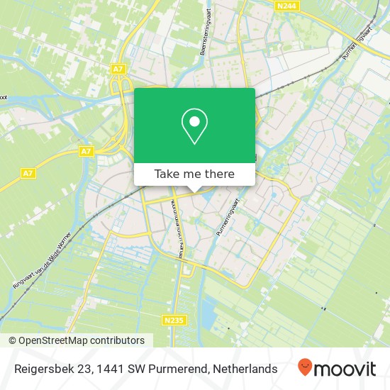 Reigersbek 23, 1441 SW Purmerend map