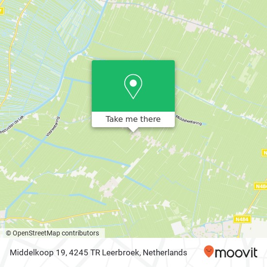 Middelkoop 19, 4245 TR Leerbroek map