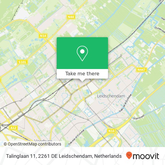 Talinglaan 11, 2261 DE Leidschendam map