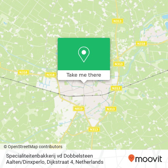 Specialiteitenbakkerij vd Dobbelsteen Aalten / Dinxperlo, Dijkstraat 4 map