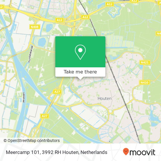 Meercamp 101, 3992 RH Houten map