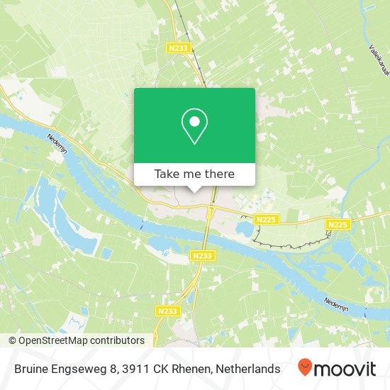 Bruine Engseweg 8, 3911 CK Rhenen map