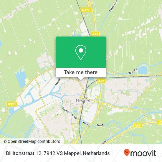 Billitonstraat 12, 7942 VS Meppel Karte