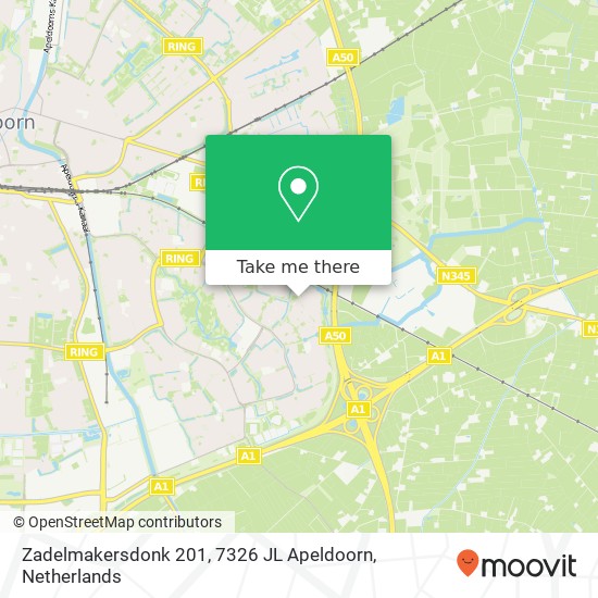 Zadelmakersdonk 201, 7326 JL Apeldoorn Karte