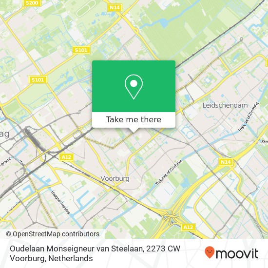 Oudelaan Monseigneur van Steelaan, 2273 CW Voorburg map