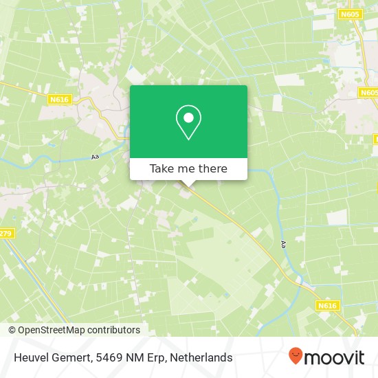 Heuvel Gemert, 5469 NM Erp Karte